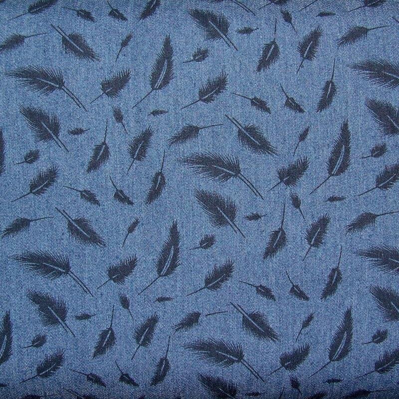 Stretch Jeans bedruckt mittelblau