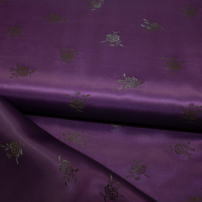 Futterstoff Jacquard Rose 20 mm lila, Design 235-F126031 Fb. 010