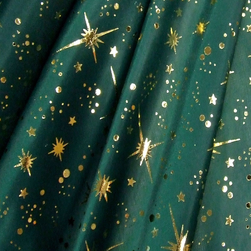 Folie Weihnachten Sternhimmel tannengrün