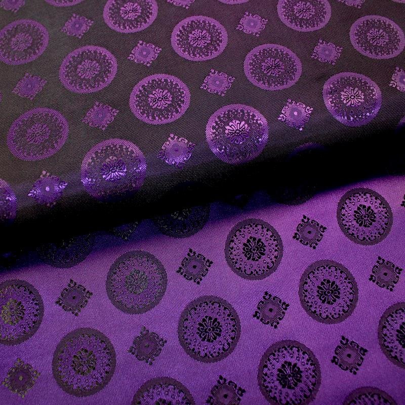 Futterstoff Jacquard Ornamente 20 mm viollett- dunkellila