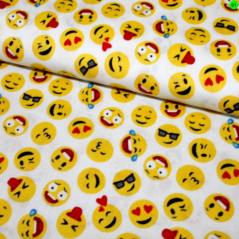 Baumwolldruck Smileys ÖkoTex