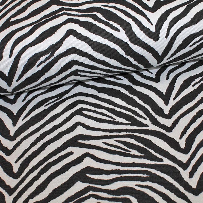 Querstretch bedruckt  Zebra