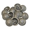 Metallknopf gewölbt altsilber 25 mm