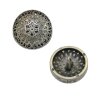 Metallknopf gewölbt altsilber 25 mm