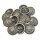 Metallknopf gewölbt altsilber 25 mm