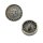 Metallknopf gewölbt altsilber 25 mm