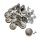 Nähfreie Jeansknopf 17 mm altsilber
