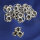 Trachten Miederösen Blumen 24 mm altsilber