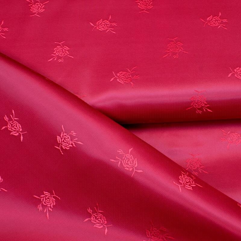 Futterstoff Jacquard Rosen 20 mm rot; Design 235-F126031 Fb. 055