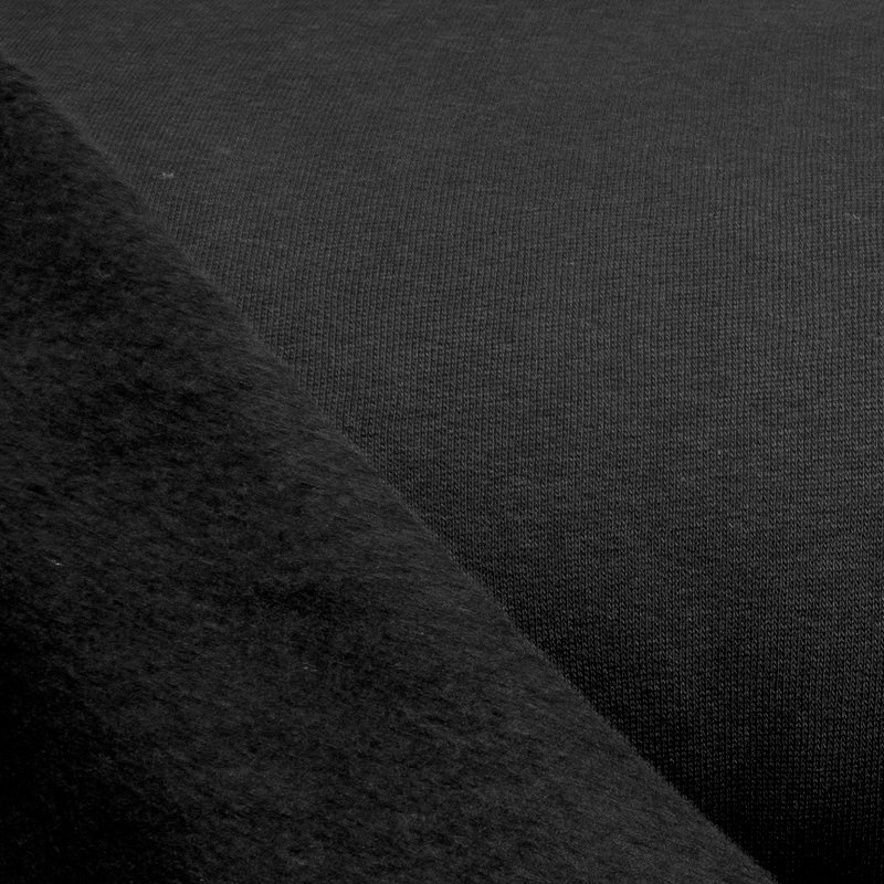 Sweatstoffe angeraut 100 % Organic 180 cm breit schwarz