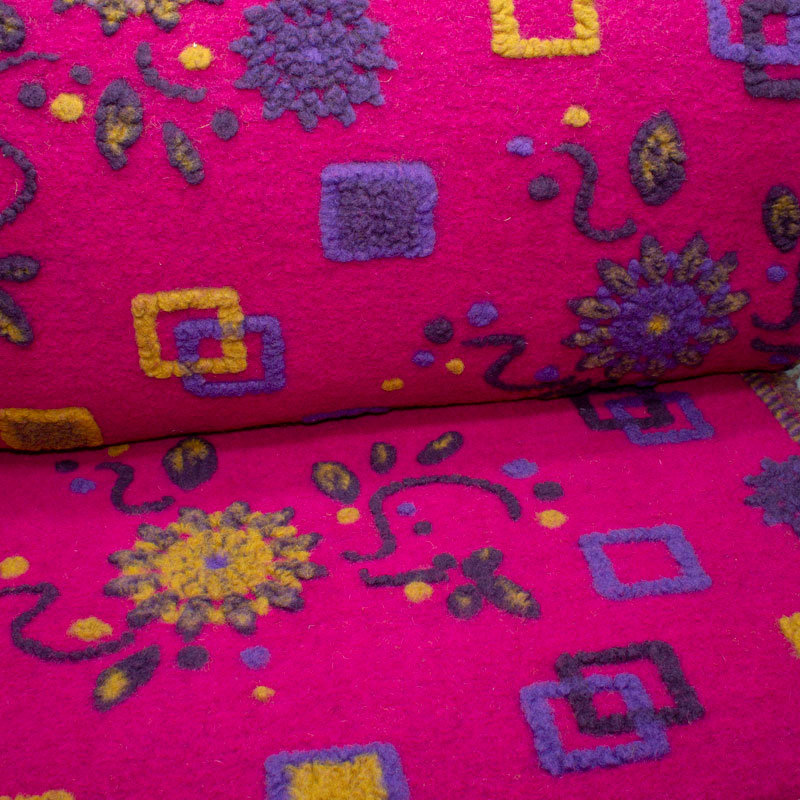 Walk-Jacquard pink Blumen