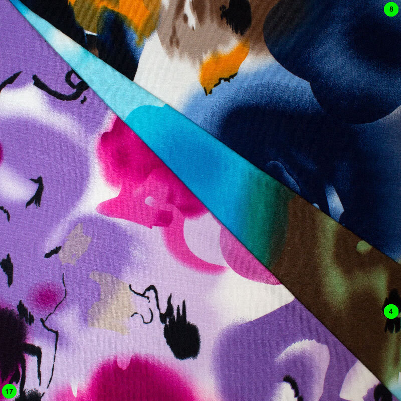 Jersey Viskose DIGI Druck Blumen