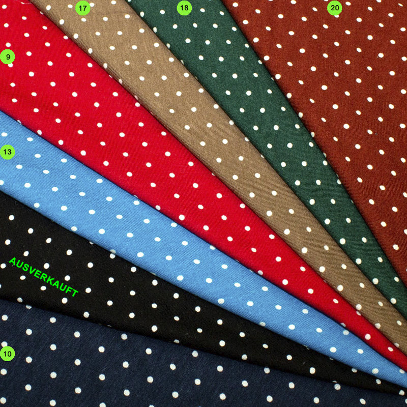 Viskose Jerseystoffe bedruckt Tupfen 3 mm
