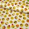 Baumwolldruck Smileys ÖkoTex 01 weiß