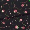 Baumwoll-Satin  "Rosen" schwarz 01 - Design 4890