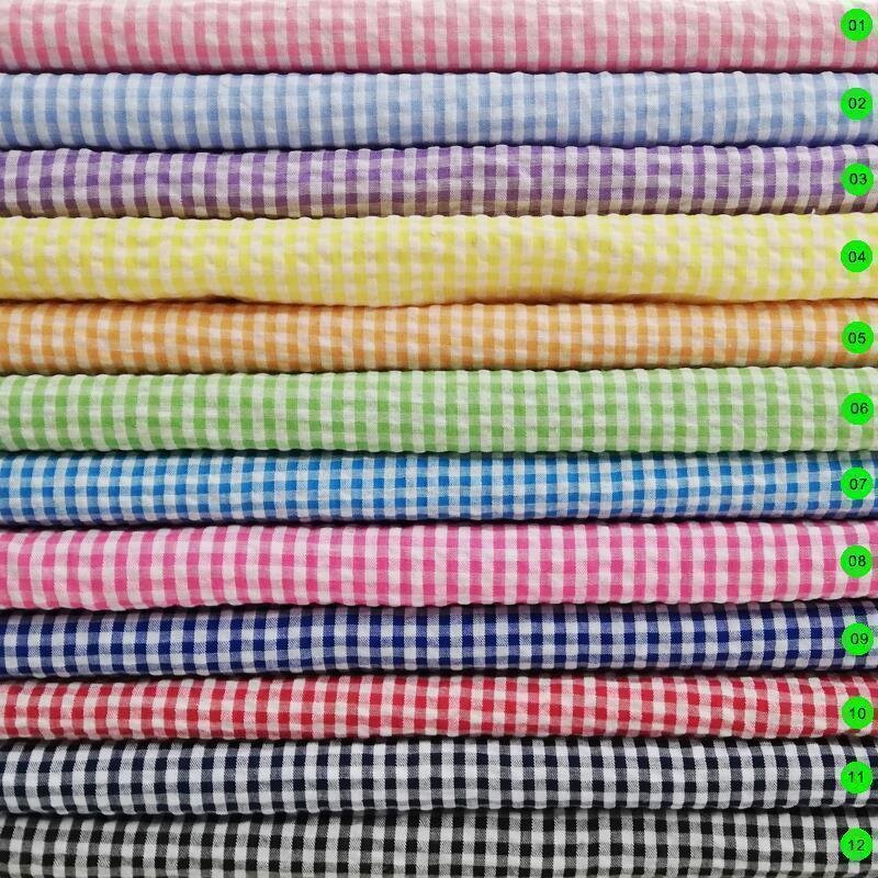 Baumwollgewebe Cloque Karo  08 pink