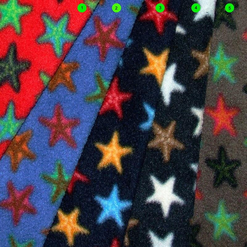 Anti Pilling Fleece Druck Seesterne 02 royalblau