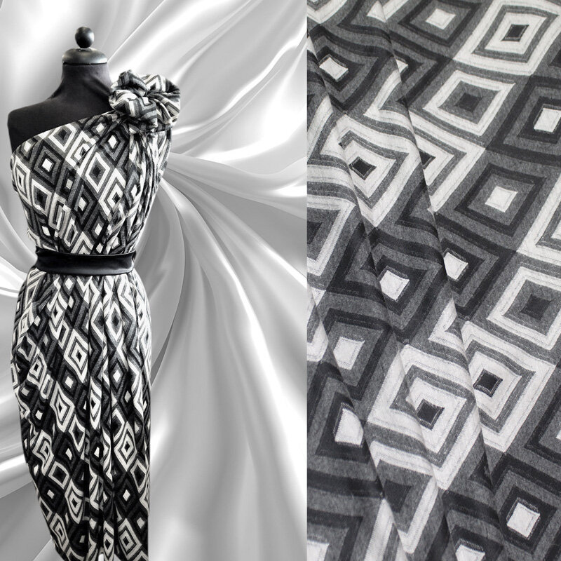 Glanz Jacquard 03 schwarz