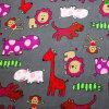 Babycord Tiere 54 grau