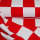 Tropical Druck Schachbrett 3 cm weiß-rot ÖkoTex
