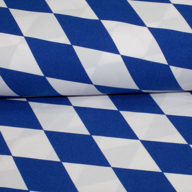 Tropical Druck Bayernraute 4 cm blau-weiß ÖkoTex