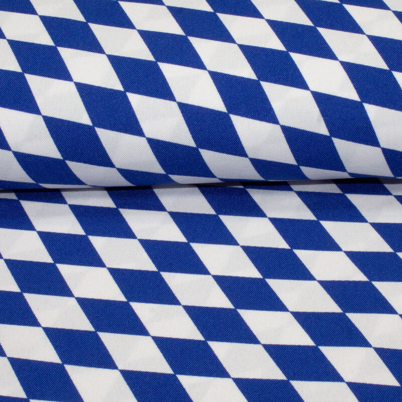 Tropical Druck Bayernraute 2 cm blau-weiß ÖkoTex