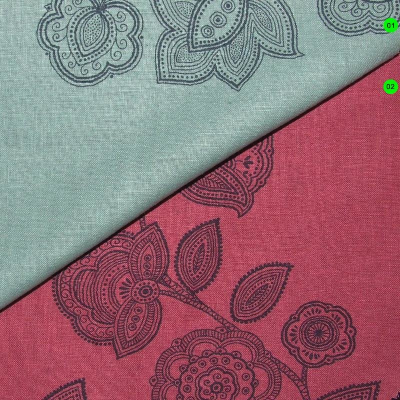Supersoft Leinen bedruckt 03 himbeere