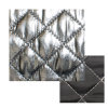 Metallfolie gesteppt mit Taftrücken 01 silber