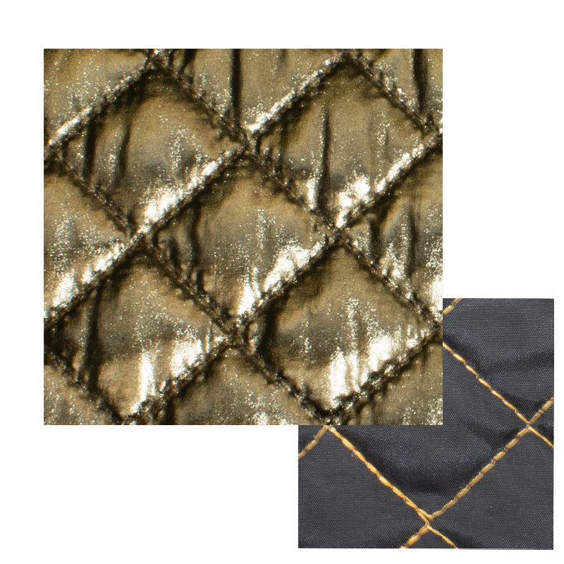 Metallfolie gesteppt mit Taftrücken 02 gold
