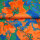 Jersey Viskose DIGI Druck Blumen ÖkoTex 02 grün-orange