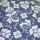 Polyester-Jersey mit samtigem Flockdruck – Eleganter Paisley-Blumen-Print in Jeans-Optik