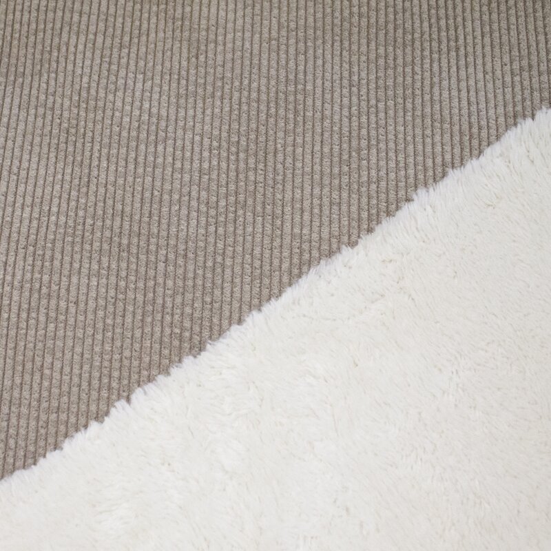 Cord mit Teddy, Beige