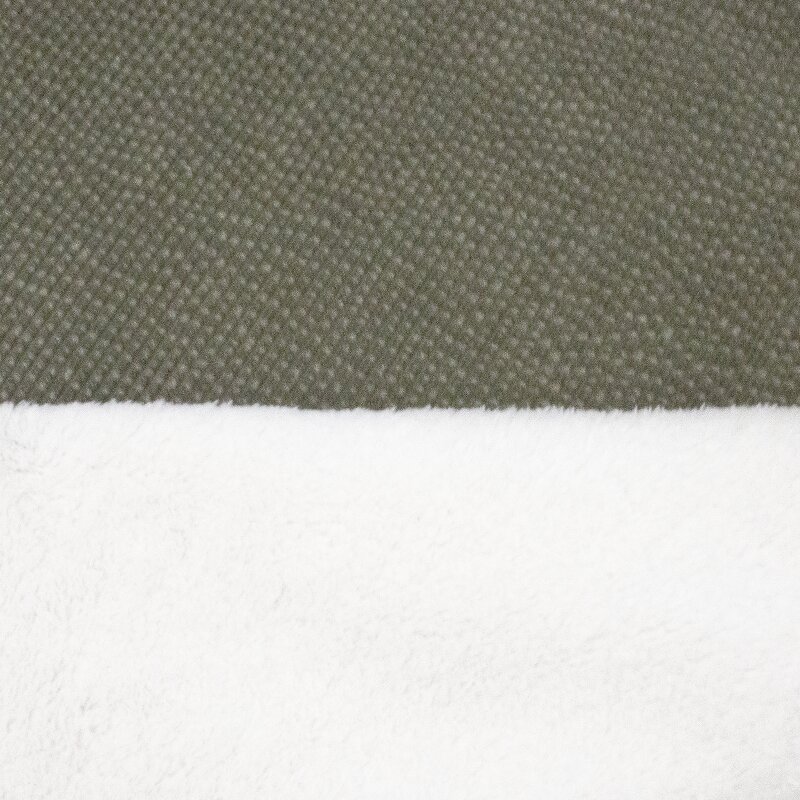 Cord mit Teddy, Khaki-grün