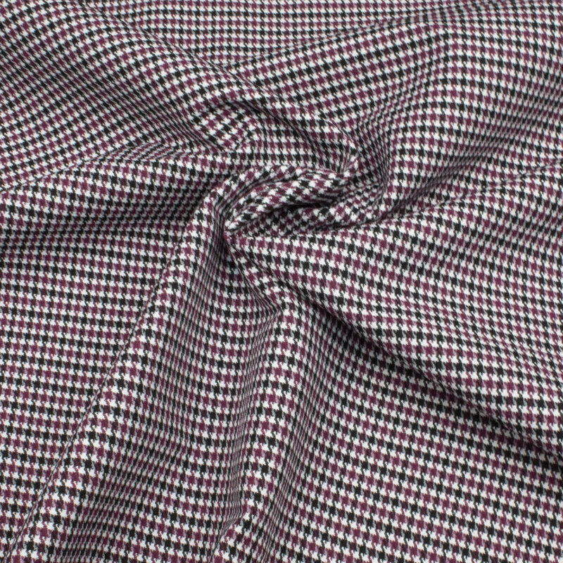 Hahnentritt BICOLOR, 2 mm weinrot