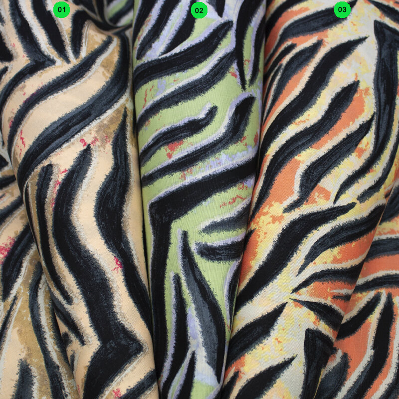 Baumwolle Satin, Zebra-Print, Design 07132