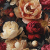 Samt, Digital bedruckt, Blumen