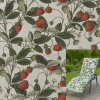 Canvas Baumwollstoff, digital bedruckt mit Erdbeeren