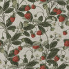 Canvas Baumwollstoff, digital bedruckt mit Erdbeeren
