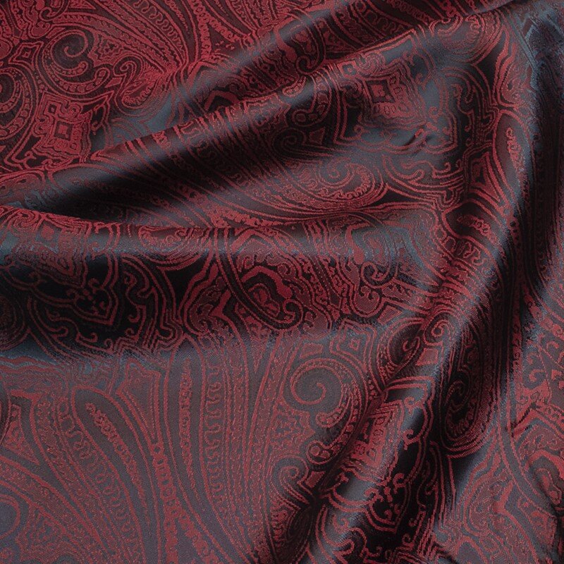Futterstoff Jacquard Paisley, rotwein; 215-120 Fb.3