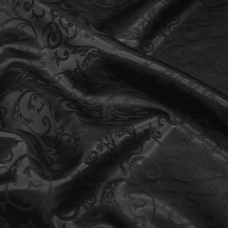 Futterstoff Jacquard Florales, schwarz; 235-F126 Fb. 999