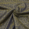 Futterstoff Jacquard Blumen, braun-gelb; 235-F039 Fb.919