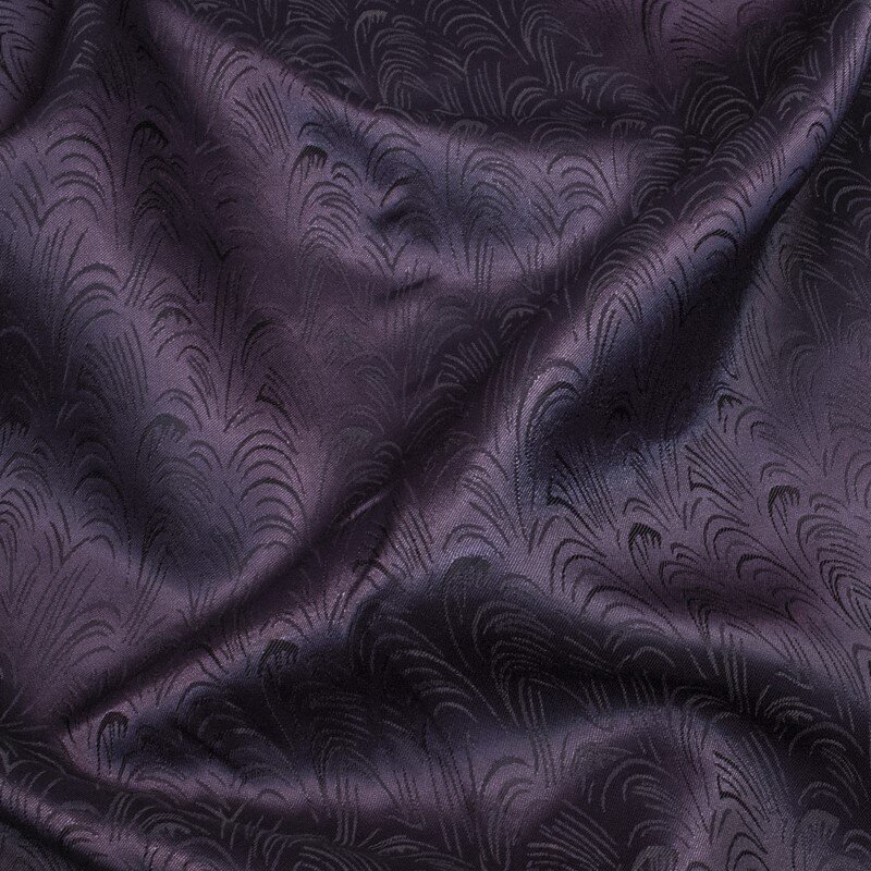 Futterstoff Jacquard Welle 20 mm,  Aubergine; Design 234-F212 Fb.7