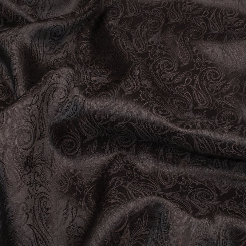 Futterstoff Jacquard Paisley 6 cm, dunkelbraun; Design 234-F9606 Fb.12