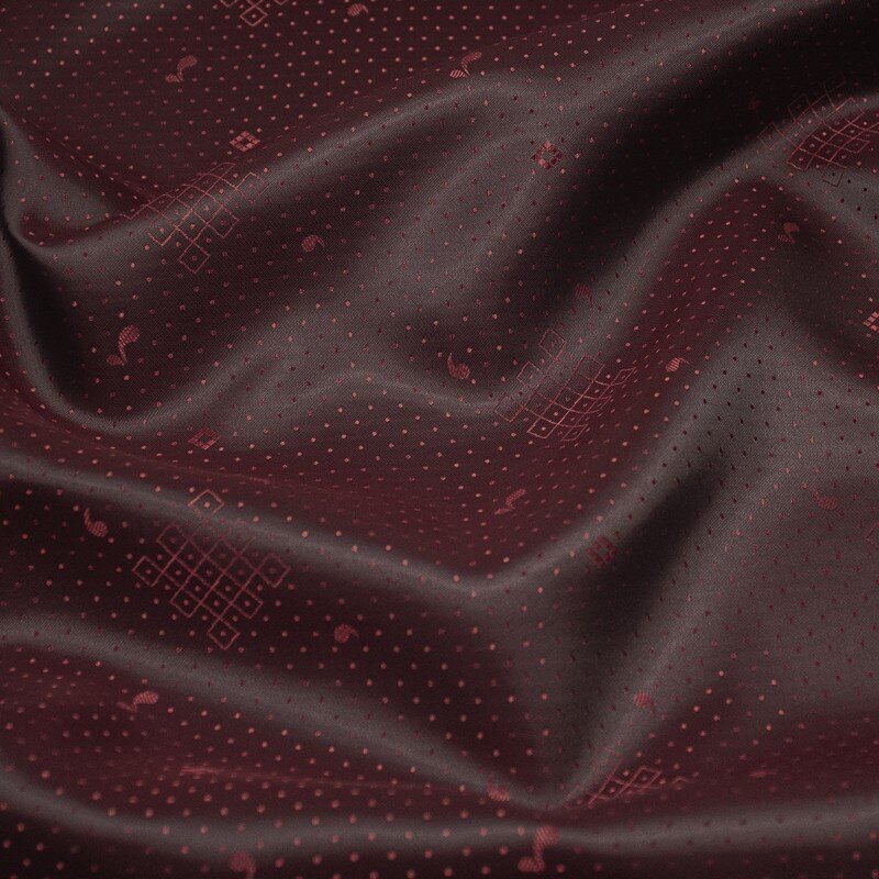 Futterstoff Jacquard geometrische Muster, bodeaux;  234-F19 Fb. 15