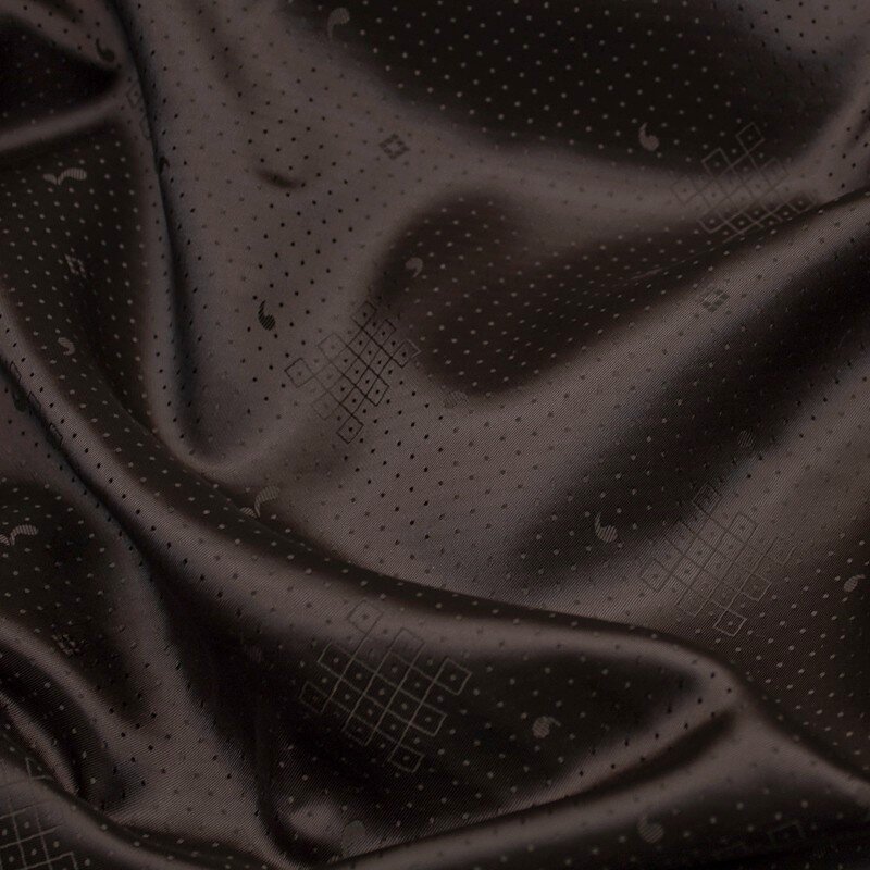 Futterstoff Jacquard geometrische Muster, dunkelbraun;  234-F19 Fb.12