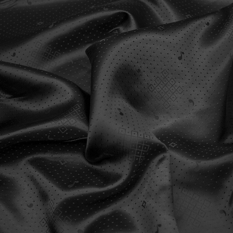 Futterstoff Jacquard geometrische Muster, schwarz;  234-F19 Fb.16