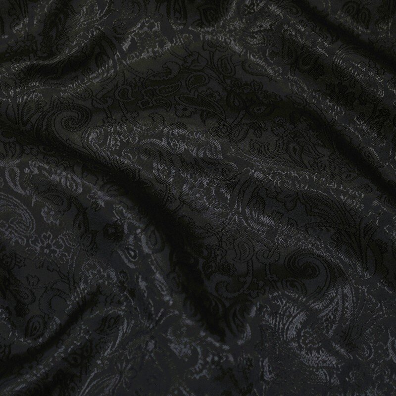Futterstoff Jacquard Paisley, schwarz;  235-F120 Fb. 999