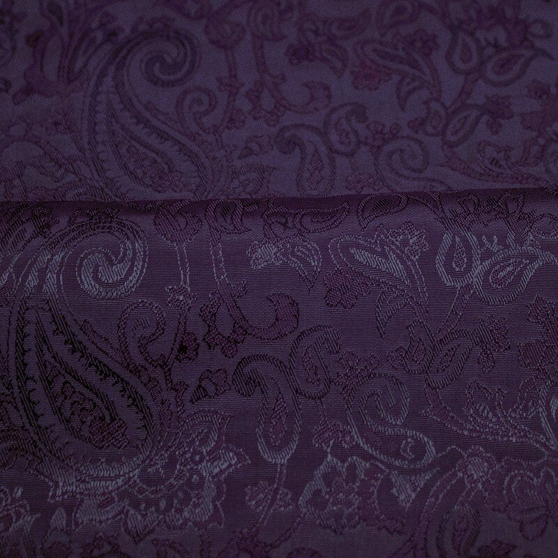 Futterstoff Jacquard Paisley, pflaumen; Design 235-F120 Fb.5423