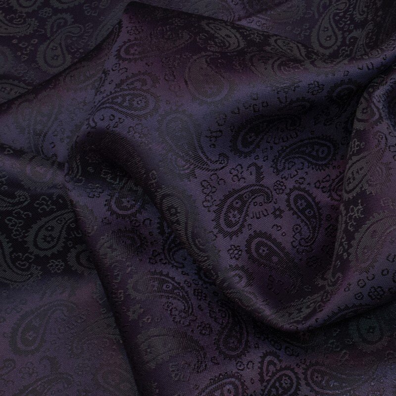 Futterstoff Jacquard Paisley; Aubergine, Design 234-F129 Fb.07