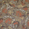 Futterstoff Viskose Acetat, Druck Paisley, beige, Design 3